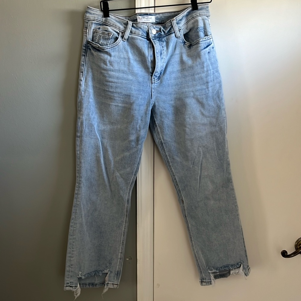 Lovervet by Vervet raw hem stretch jeans high rise size 31
